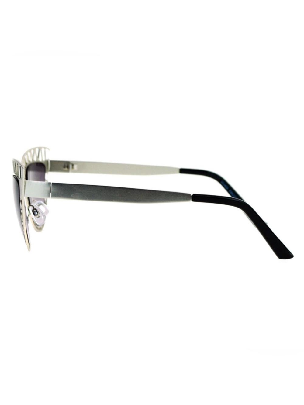 White Geometric Cat Eye Sunglasses - Women Accessories - Picture 5 of 5